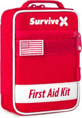 Small First Aid Kit for Car, Travel & Home - Emergency Kit for Hiking, Camping, Backpacking and Outdoors - Includes Zip Stitc