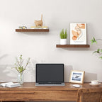 Heimlove Floating Shelves for Wall,16 inchs Shelf for Small Bathroom,Mounted Storage & Display Wood Shelves for Bedroom,Livin