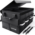 HOTOR Car Trunk Organizer - Foldable Trunk Organizer for SUV, Car Storage with Reflective Strips Securing Cover, Large Capacity