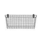 Spectrum Diversified Vintage Wall Mount Storage Basket, X-Large (Pack of 2), Industrial Gray