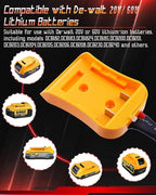 Jumper Cables Compatible with Dewalt 20v Battery, Jumper Starter with Adapter (Battery not Included), Portable Automotive Booster Cables Power for Car Jump Starting Using Tool