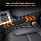 2 Pack Car Seat Gap Filler Organizer Compatible with Toyota Land Cruiser 2024 2025 Accessories,Car Gap Seat Filler Prevents Things Dropping，Seat Gap Filler with Phone Holder(Black)