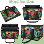 Reusable Grocery Bags Heavy Duty Shopping Bags Foldable Large Tote Bags with Long Handles & Hard Bottom