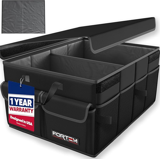 FORTEM Trunk Organizer For SUV Car Trunk Organizer, Foldable Storage, Car Accessories for Women Men, Collapsible Bag, Perfect C