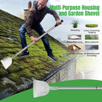Snow Shovel for Driveway, Ice Scraper, Floor Scraper Long Handle, Garden Shovel Heavy Duty with Flat Head, Weed Scraper, Sod Cutter Remover Tool for Lawn Edger, Edging Shovels for Landscaping,