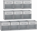DIMJ Storage Cubes, Cube Storage Bin, 10 Pack Foldable Baskets with Window, Closet Storage Bins with Handle, 11x 11 inch Stor