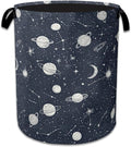 Star Moon Laundry Basket Collapsible Laundry Hamper with Handle, Oxford Clothes Toy Storage Bin for Bathroom Bedroom Room Dec