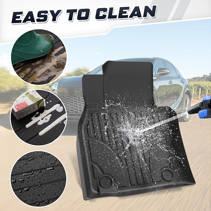 Sunsdrew Floor Mats Set for 2023-2026 Mazda CX-50 (Not for Hybrid), All Weather Floor Liners & Rear Cargo Trunk Mat for CX50 Accessories TPE Rubber Raised Edge, 4PCS