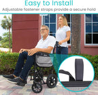 Vive Wheelchair Carry Bag - Arm Rest Pouch for Rollator, Walkers, Power Wheel Chairs and Knee Scooters - Side Storage Organiz