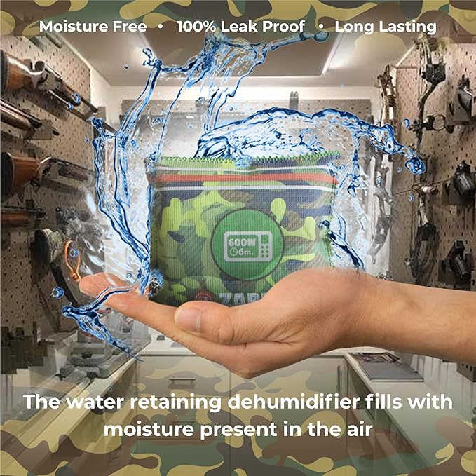 Reusable Gun Safe Dehumidifier - The Ultimate Desiccant Bags Solution for Gun Safes, Closets, and More (8-Pack) - Prevent Exc