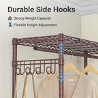VIPEK R2 Plus Rolling Clothes Rack for Hanging Clothes Heavy Duty Clothing Rack 3 Tiers Adjustable Metal Wire Shelving Garmen