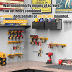 CCCEI 3 Modular Pegboard Strip Storage, Metal Peg Slat Wall Mount for Garage, Basement, Garden, Laundry Room Organization. Fl