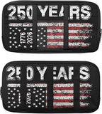 250th Anniversary of US Visor Storage Bag Car Visor Pocket Wallet Pouch with Multi-Pocket Vehicle Sunshade Storage Bag with Zipper for SUV Truck Van
