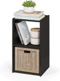 Furinno Pelli Cubic Storage Cabinet, 2x1, Espresso