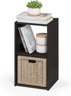 Furinno Pelli Cubic Storage Cabinet, 2x1, Espresso