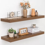 36 Inch Floating Shelves, 12" Deep Floating Shelf Wall Mounted, 36" Wall Shelves, Rustic Deep Bookshelf, Extra Deeper & Thick