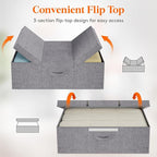 Lifewit 80L Under Bed Storage Containers, 9.8 Inch Tall Underbed Clothes Storage Organizer Bin with Sturdy Sidewalls, Bottom,