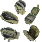 Universal Tactical Seat Back Organizer Vehicle Molle Panel Organizer Storage Bag with 5 Detachable Molle Pouch for All Vehicel Such as Jeep,Truck,SUV, Car, Ford,Chevy etc