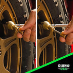 Rhino USA Rapid Tire Deflators with Gauge (0-60psi) Automatic & Adjustable Tire Air Down Tool - Large 2" Easy Read Glow Dial & Solid Brass Hardware - Best Offroad Deflator for Jeep, Truck or ATV