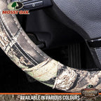 Mossy Oak Full Camo Steering Wheel Cover - Made from Premium Cotton Twill, Universal Fit for 14 1/2 to 15 inches - Official L