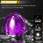 BJZ 8Pcs Purple Watermelon LED Strobe+Constant Marker Lights Dual Function Watermelon-Shaped Side Marker Clearance Tail Top Cap Roof Lights for Trailer Truck Semi-Trailer Heavy-Duty Truck Bus Van