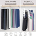 MORALVE Pants Hangers Space Saving - 4 Pack European Beechwood Scarf and Jean Hangers - Closet Organizer and Space Saver Pant