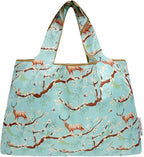 allydrew Large Foldable Tote Nylon Reusable Grocery Bags, 6 Pack