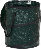 Household Essentials Pop Up Hamper, Pop Up Camping Trash Can, Great for Outdoor or Indoor Use, Portable and Collapsible with Zippered Top, Green