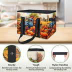 Reusable Grocery Bags Heavy Duty Shopping Bags Foldable Large Tote Bags with Long Handles & Hard Bottom
