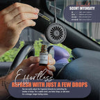 Handmade Wood Car Air Freshener — Best Wheels Designed Refillable Essential Oil Diffuser — Long Lasting diAquatoria Fragrance