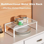 Multi-Functional Adjustable Metal Wire Shoe Rack Organizer - Stackable Shoe Storage for Closet, Extendable 15-24.4in, Retract