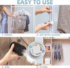 Hanging Vacuum Storage Bags with Electric Pump, 6 Pack (41.3 x27.6 inch), Vacuum Seal Bags for Clothing, Garment Storage for 