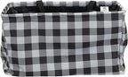 Household Essentials Black and White Plaid Krush Container All-Purpose Utility Tote