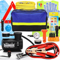 Car Safety Kit,14-Piece Roadside Emergency Car Kit,Vehicle Emergency Kit with Jumper Cables,Car Emergency Kit with Portable A