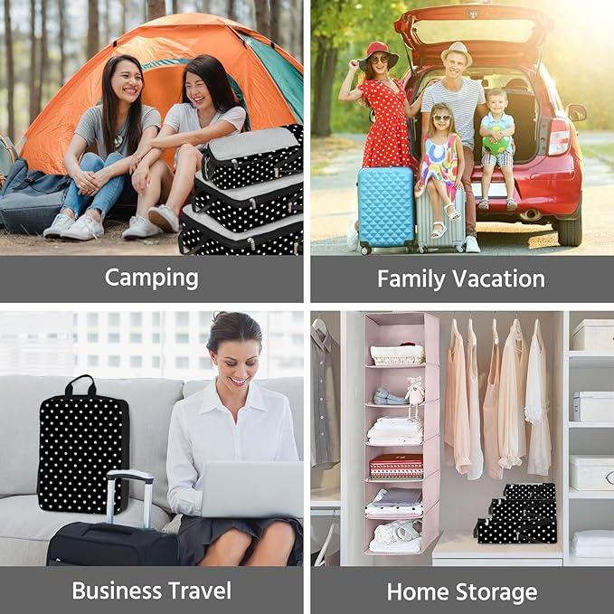 7 Pcs Compression Packing Cubes for Travel, Waterproof Suitcase Luggage Backpack Organizer with Toiletry Bag Travel Essential