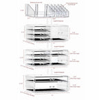 Cq acrylic Clear Makeup Storage Organizer Drawers Skin Care Large Cosmetic Display Cases Stackable Storage Box With 11 Drawer