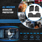 Nilight TPE Floor Mats for Nissan Titan 2017-2021 / TitanXD Crew Cab 2016 2017 2018 2019 2020 All Weather Custom Fit Heavy Duty Floor Liners
