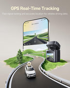 Baseus VD1 Pro Solar Dash Cam Front and Rear, 4K+1080P Dash Camera for Cars, Battery Powered Parking Mode, Starvis Night Visi