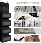 Giraffe Creation Over Door Organizer with 4 Large Capacity Pockets, Hanging Organizer Storage for Closet Bathroom Nursery Bed