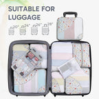 10 Set Packing Cubes for Travel, Gifts for Women Mom,Anti-Tearing Suitcase Organizer for Luggage with Shoe & Hanging Toiletry