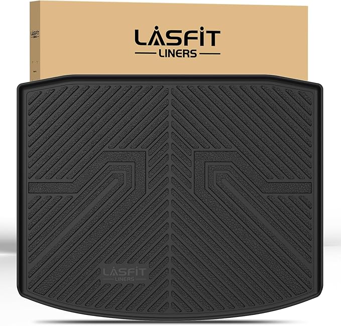 LASFIT Cargo Mat for Honda CR-V 2017-2022 (EX-L/EX/Touring/LX/Special Edition), All Weather Custom Fit TPE Trunk Mat Trunk Liner Cargo Liner Cargo Tray in Lower Position, Black (Not for Hybrid)