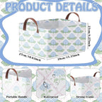 Boao 3 Pcs Watercolor Floral Storage Bin Wildflowers Collapsible Large Storage Baskets for Gifts Canvas Laundry Basket Foldab