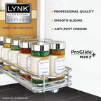 LYNK PROFESSIONAL® Pull Out Spice Organization for Cabinets - 4-3/8 inch Wide – Spice Rack for Inside Cabinets, Slide Out Spi