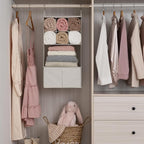 GRANNY SAYS Hanging Closet Organizer with Drawers, 4 Shelf Dividers Closet Hanging Organizer, Foldable Hanging Shelves for Cl