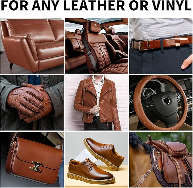 Leather Recoloring Balm, 12oz Large Size Leather Dye, Color Restorer, Scratch Repair, Furniture & Couch Restorer Kit, Repair 