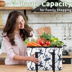 Reusable Grocery Bag, Foldable Large Shopping Tote Bag for Groceries Kitchen Picnic Car Trunk