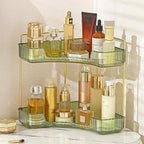 Aveniee Corner Bathroom Counter Organizer, Bathroom Countertop Shelf Makeup Organizer for Vanity Perfume Tray for Corner Stor