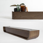 Kazai. Wall-Mounted Coat Rack 'Toke' - Modern Design Coat Rack with Hidden Wall Hooks - Solid Wood Veneer Panel Coat Hanger -