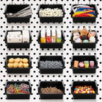 20 Pack Pegboard Bins With Metal Hooks, Black Pegboard Storage Bins, Pegboard Containers For Peg Board Organizing Accessories