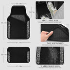 CAR PASS Waterproof Universal Car Floor Mats, Leopard Print Car Mats Fit for SUV,Vans,sedans, Trucks,Set of 4pcs Car Carpet w
